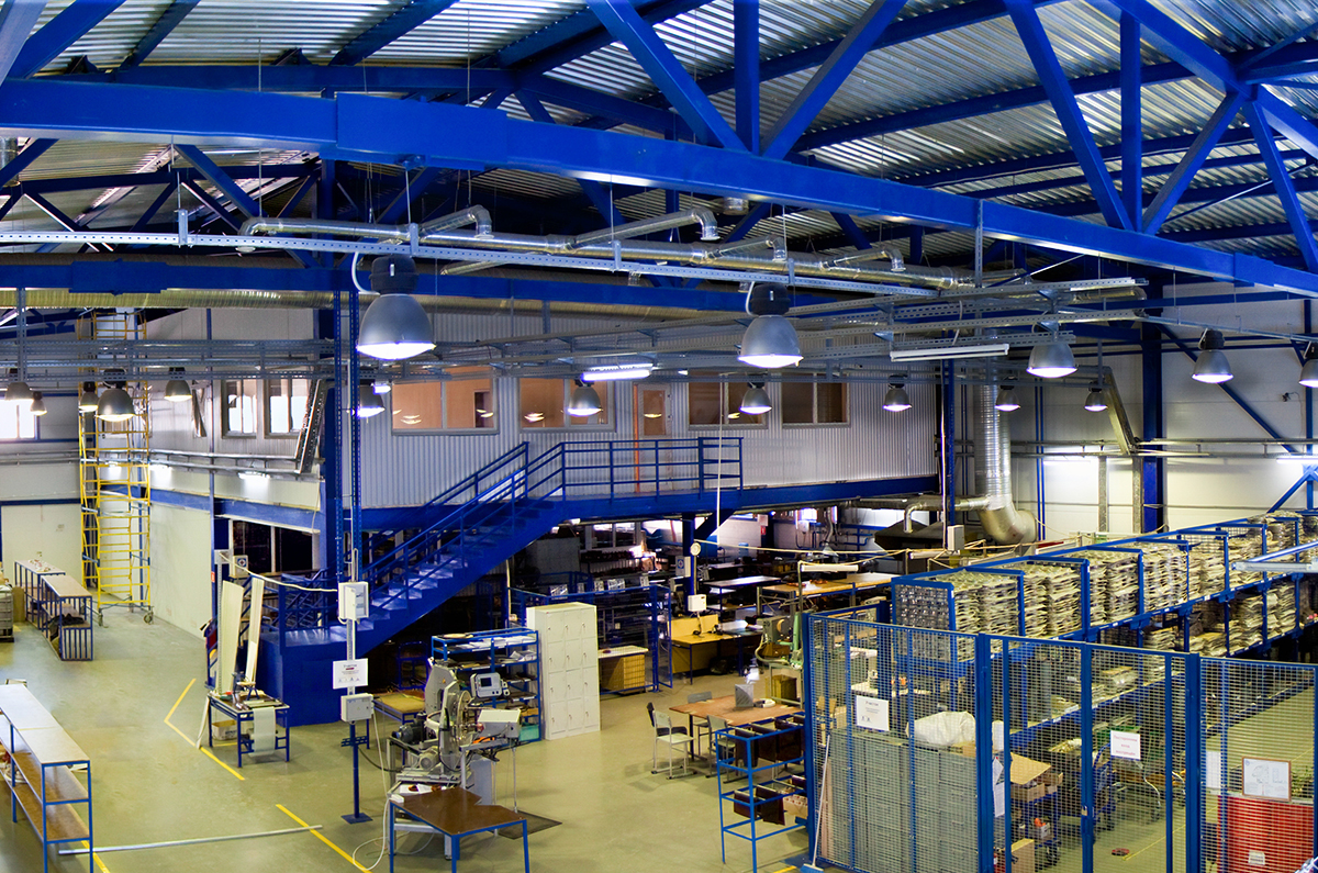 structural steel, mezzanines